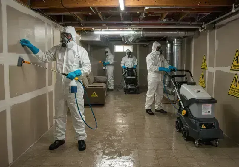 Basement Moisture Removal and Structural Drying process in Twiggs County, GA